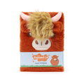 Highland Coo fuzzy animal journal for kids, featuring a soft shaggy coat and lined A5 paper Front