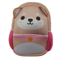 Adoramals Shiba Inu dog kids backpack made of tan neoprene with pointy ears.