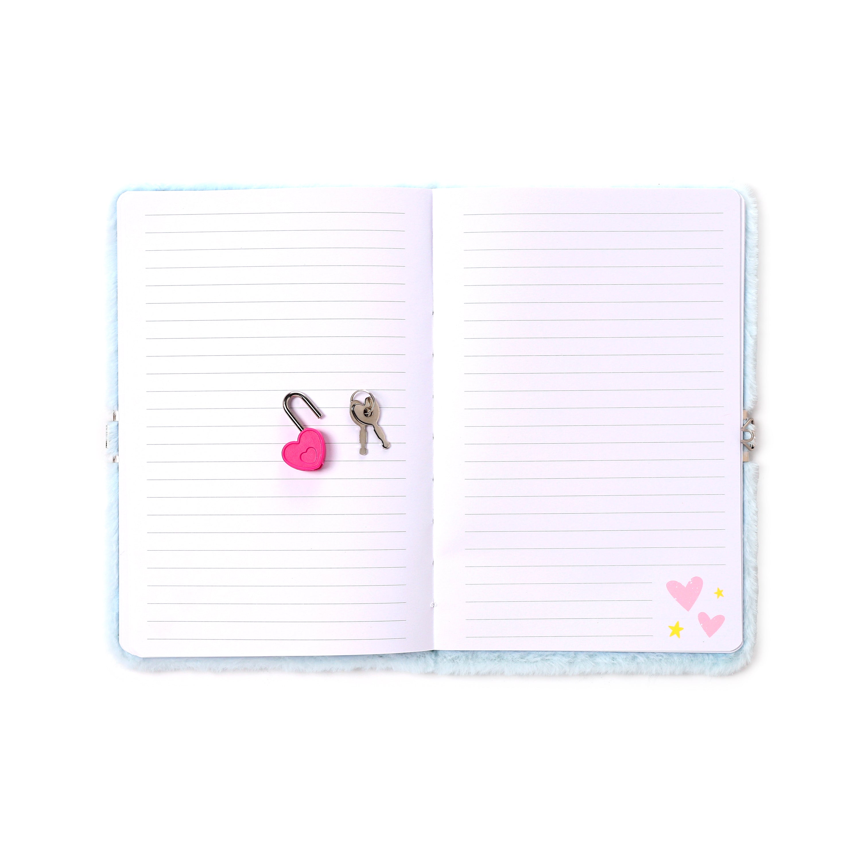 Unicorn Magic Plush Notebook with Padlock