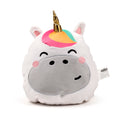 Squidglys Astra the Unicorn plush toy with golden horn and white Velboa fur.